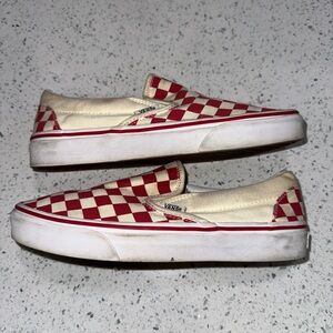 Women’s Van Slip-On OG Classic “Checkerboard” Red